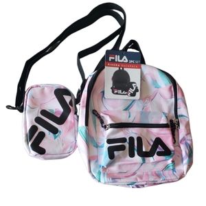 Fila 2 piece set mini backpack and crossbody sports bag.